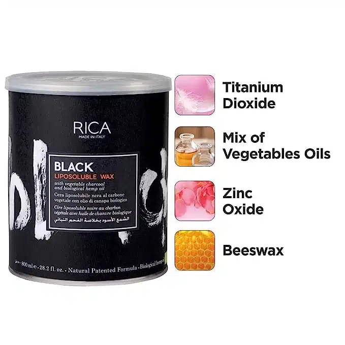 Rica Black Liposoluble Wax for All Skin Types  800ml - Image 2