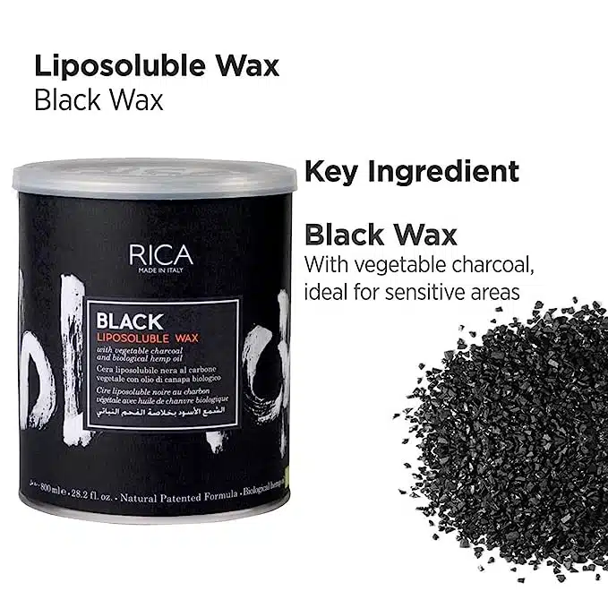 Rica Black Liposoluble Wax for All Skin Types  800ml - Image 3