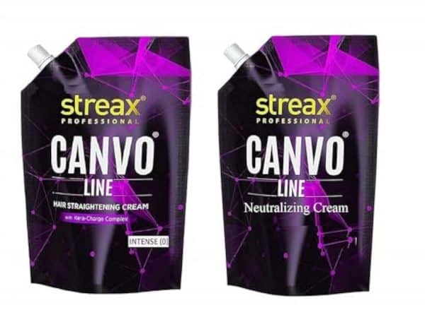 Streax Canvo Line Big Straightening Cream and Neutralizing Cream (Intense) 1000g