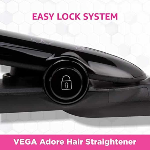 VEGA Adore Hair Straightener with Ceramic Coated Plate Quick Heat Up VHSH 18 Color May Vary