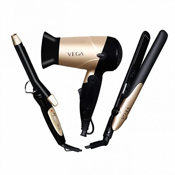 VEGA Miss Versatile Styling Set Straightener Curler Dryer Gift Combo VHSS 03 1