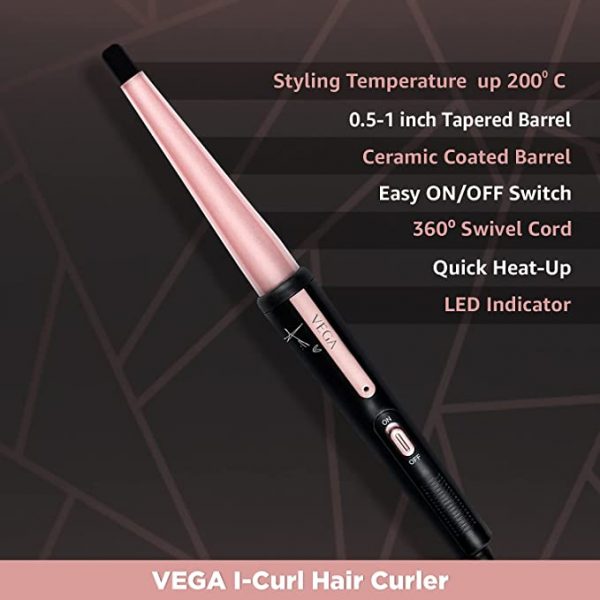 Vega I Curl Hair Curler VHCH 05 Ananya Panday Signature Black