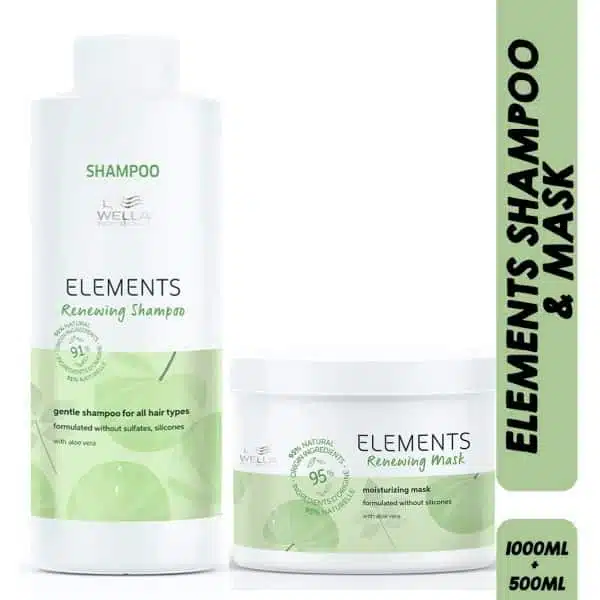 Wella Professionals Elements Renewing Shampoo and Mask (1000ml + 500ml) - Image 1