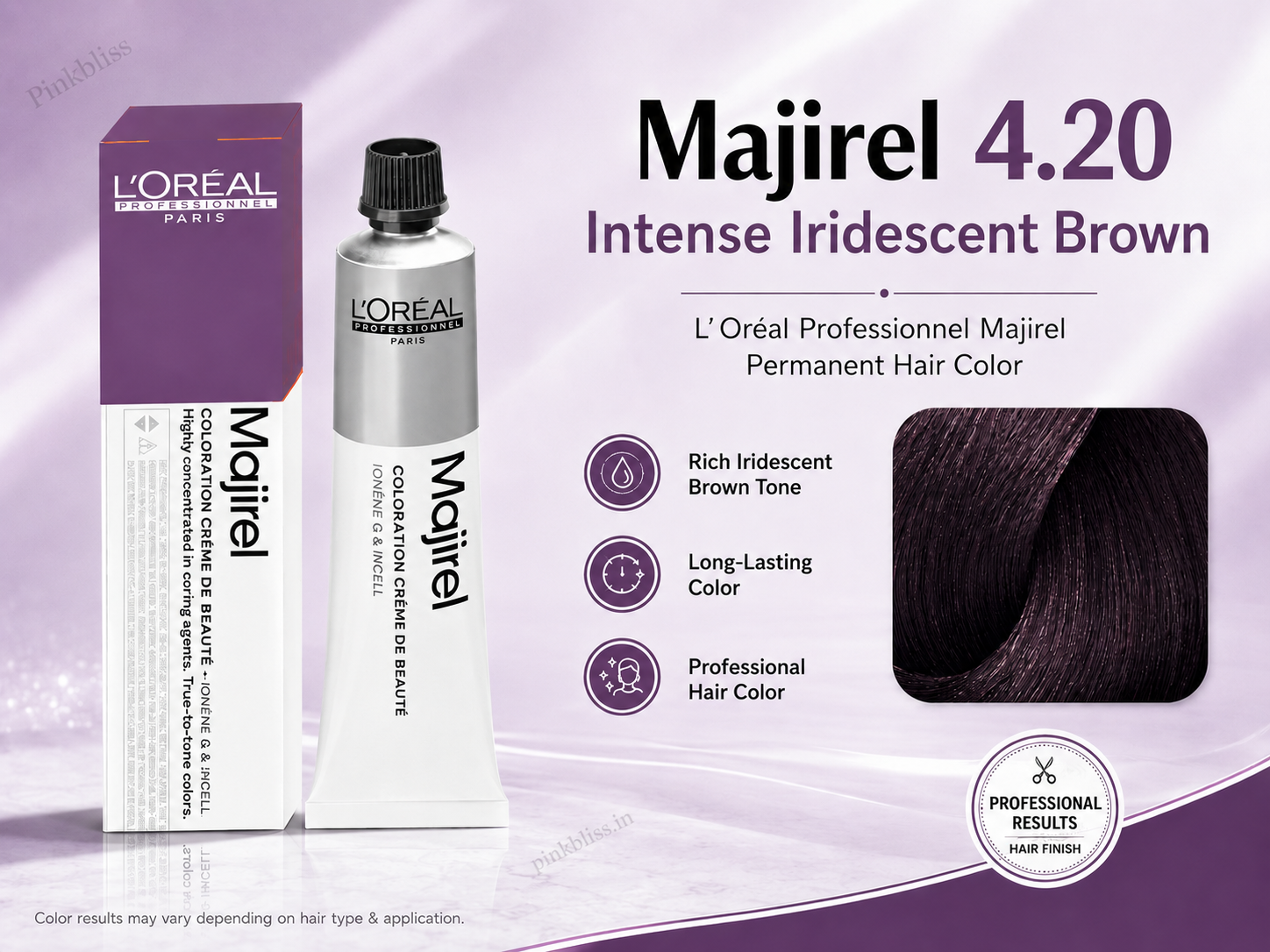 L’oreal Professionnel Majirel – 4.20 (Intense Iridescent Brown)