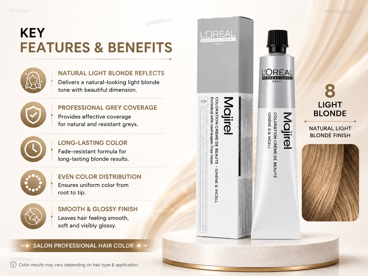 L’oreal Professionnel Majirel – 8 (Light Blonde)