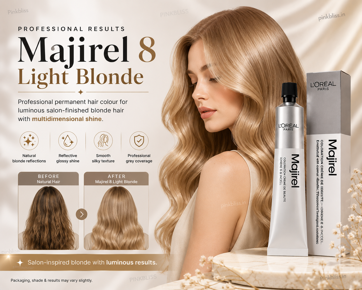 L’oreal Professionnel Majirel – 8 (Light Blonde)