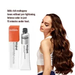 L'Oréal Professionnel Majirel salon professional hair color shade 4.45 mahogany copper brown for rich vibrant results