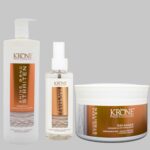 Krone Professional Shine Bond Straiten Shampoo 1000ml Mask 500ml & Serum 100ml (Sulphate-free)