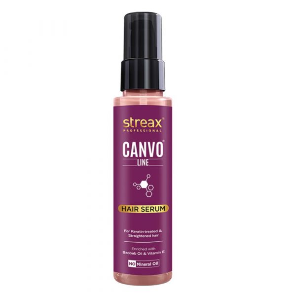 Streax Professional Canvoline Straightening Post Care Hair Serum for Anti Hair Breakage 100ml