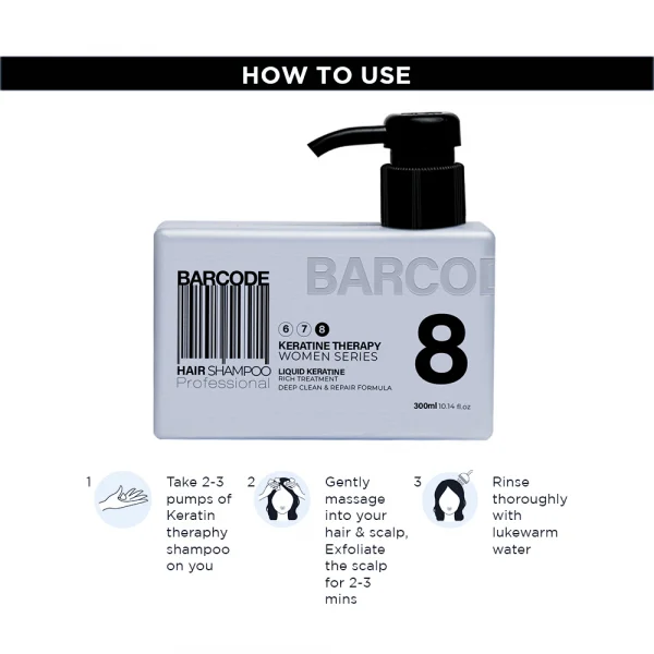 Barcode Professional Keratin Therapy Hair Shampoo 300ml1