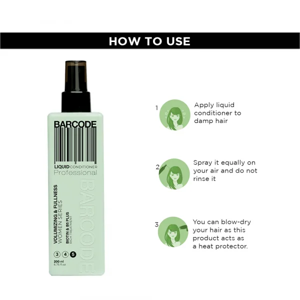 Barcode Professional Volumizing Liquid Conditioner Leave In 200ml1