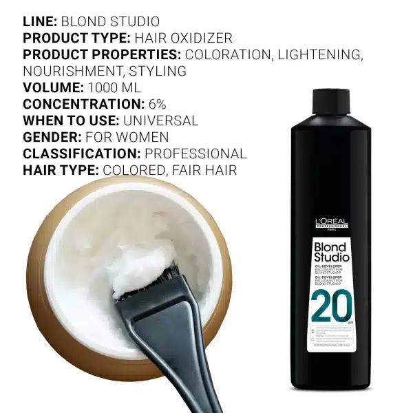 LOreal Professionnel Blond Studio 9 Oil Developer 20 Volume 6 1000ml1