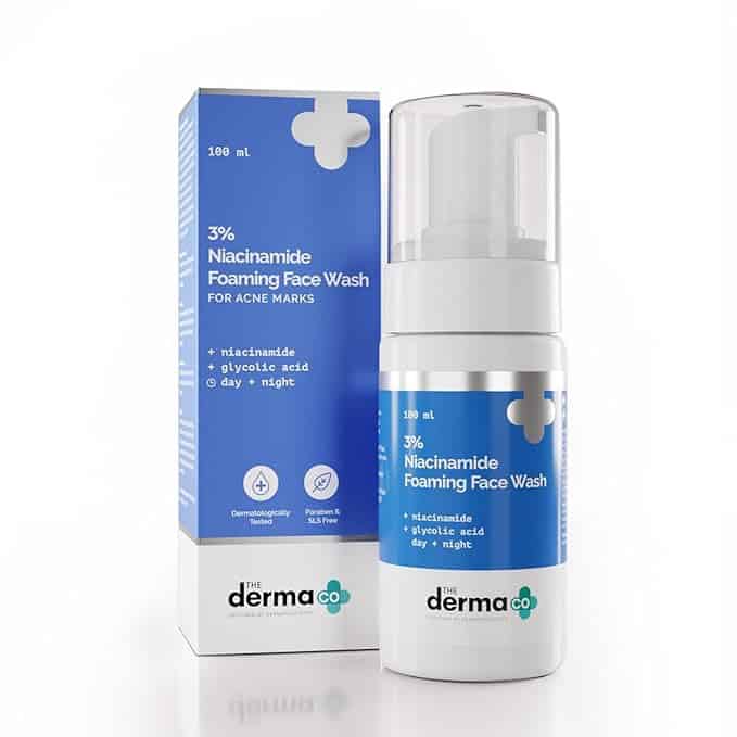 The Derma Co 3% Niacinamide Foaming Face Wash for Acne Marks - 100 ml