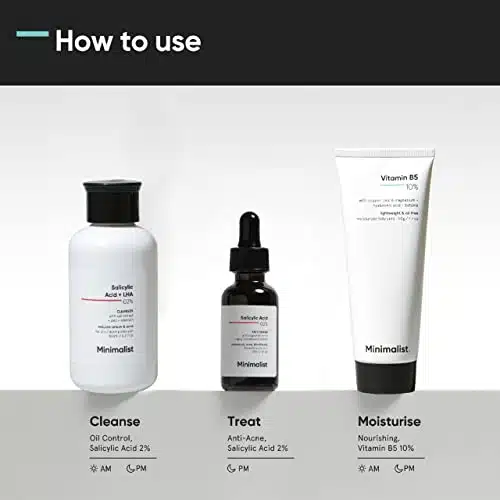 Minimalist Oily Skincare Kit, Routine Kit For Unisex, Face Wash, Serum & Moisturizer Combo, 180g - Image 2