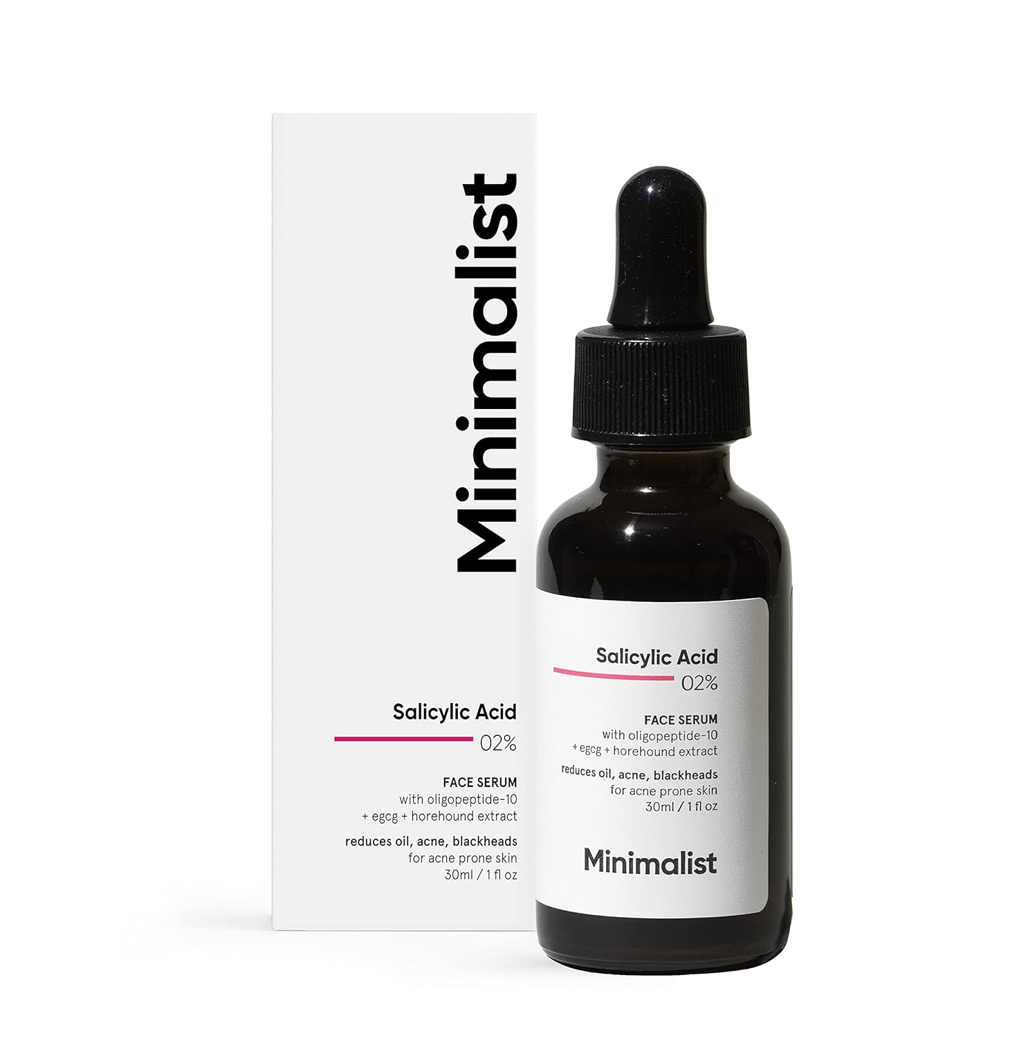 Minimalist 2% Salicylic Acid Serum For Acne, Blackheads & Open Pores 30ml | Reduces Excess Oil & Bumpy Texture | BHA Based Exfoliant for Acne Prone or Oily Skin