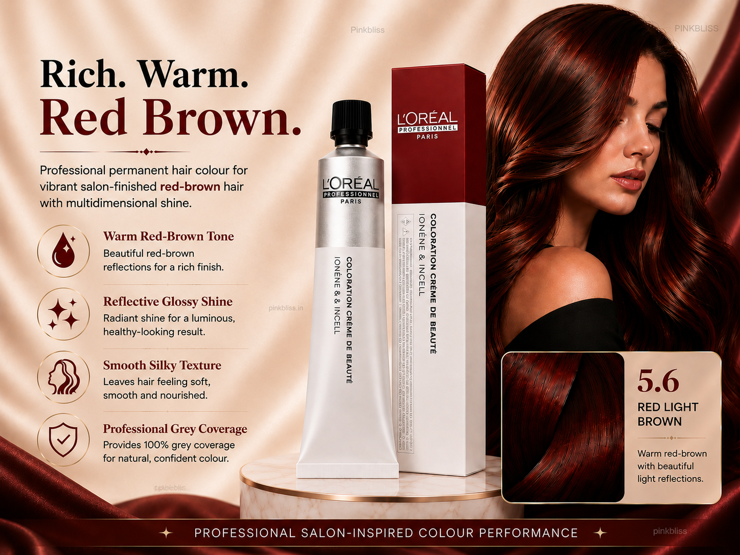 L’oreal Professionnel Majirel – 5.6 (Red Light Brown)