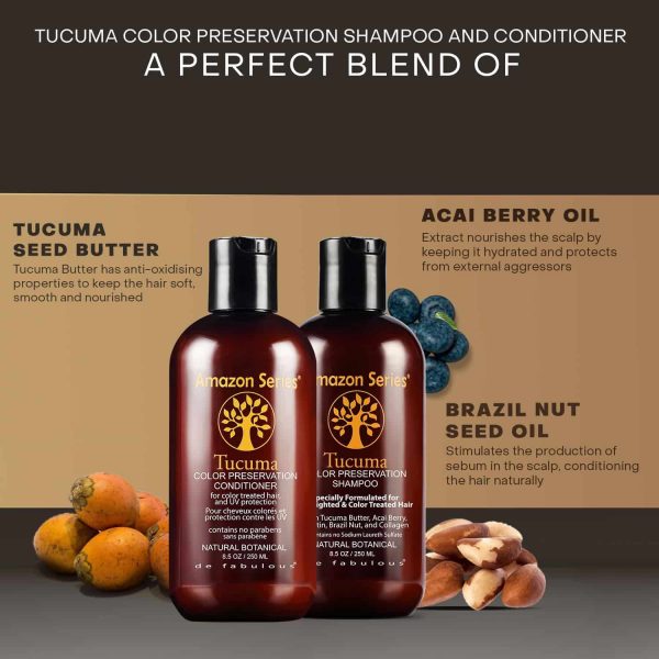 Amazon Series Tucuma Color Preservation Shampoo Conditioner 250ml Combo2