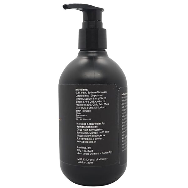 Bellalocks Argan Conditioner 250ml for Nourished Strengthened Hydrated Hair Sulfate Sodium Chloride Free pH Balanced 4.5 5.2 enriched with Argan Oil Olive Oil Natural