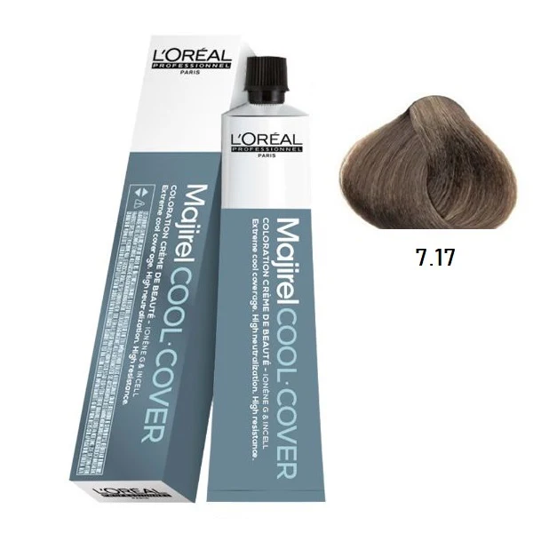 L’Oréal Professionnel Majirel Cool cover 7.17 (Ash Metallic Blonde)