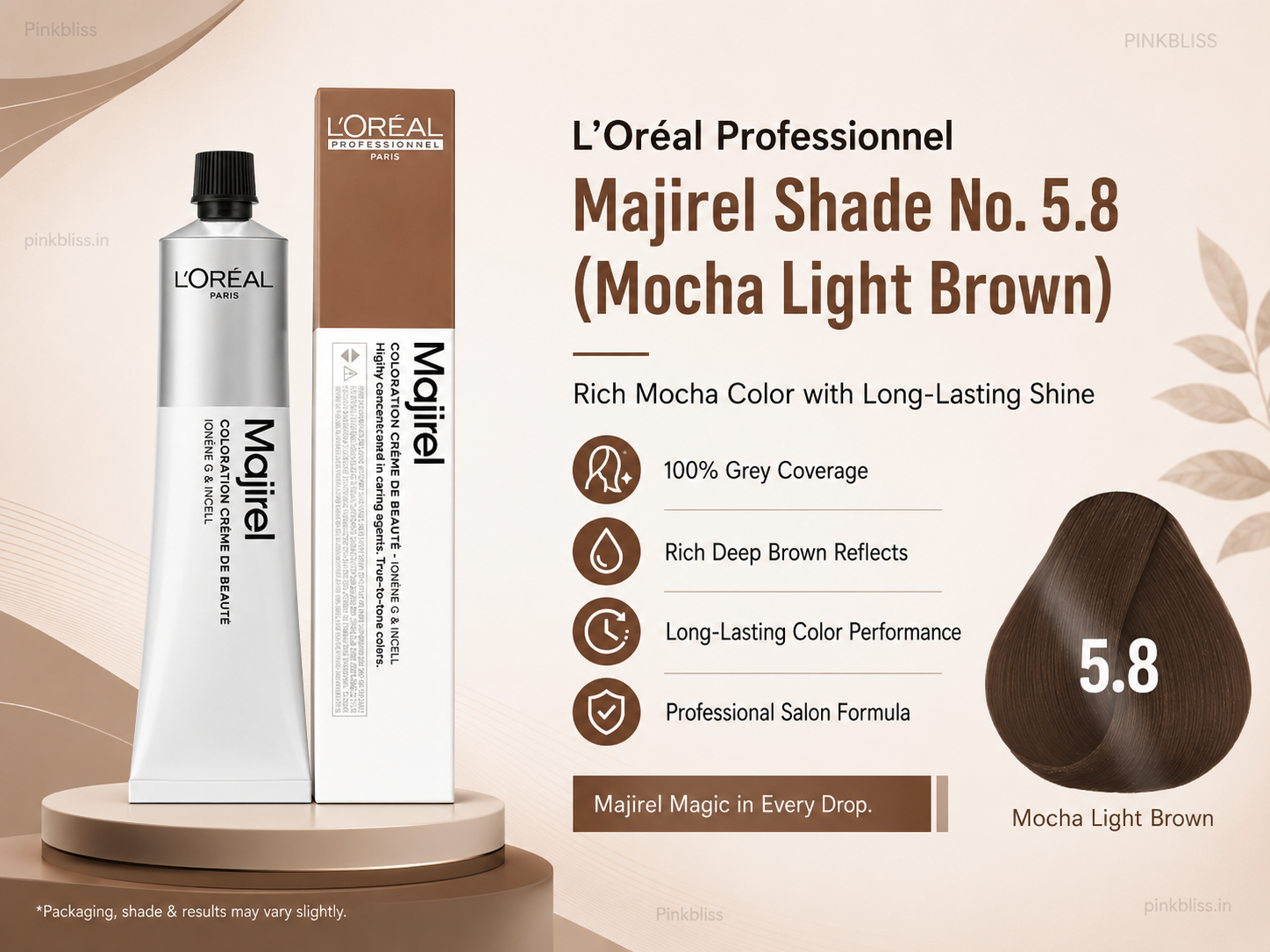 L’Oréal Professionnel Majirel Shade No 5.8 (Mocha Light Brown)
