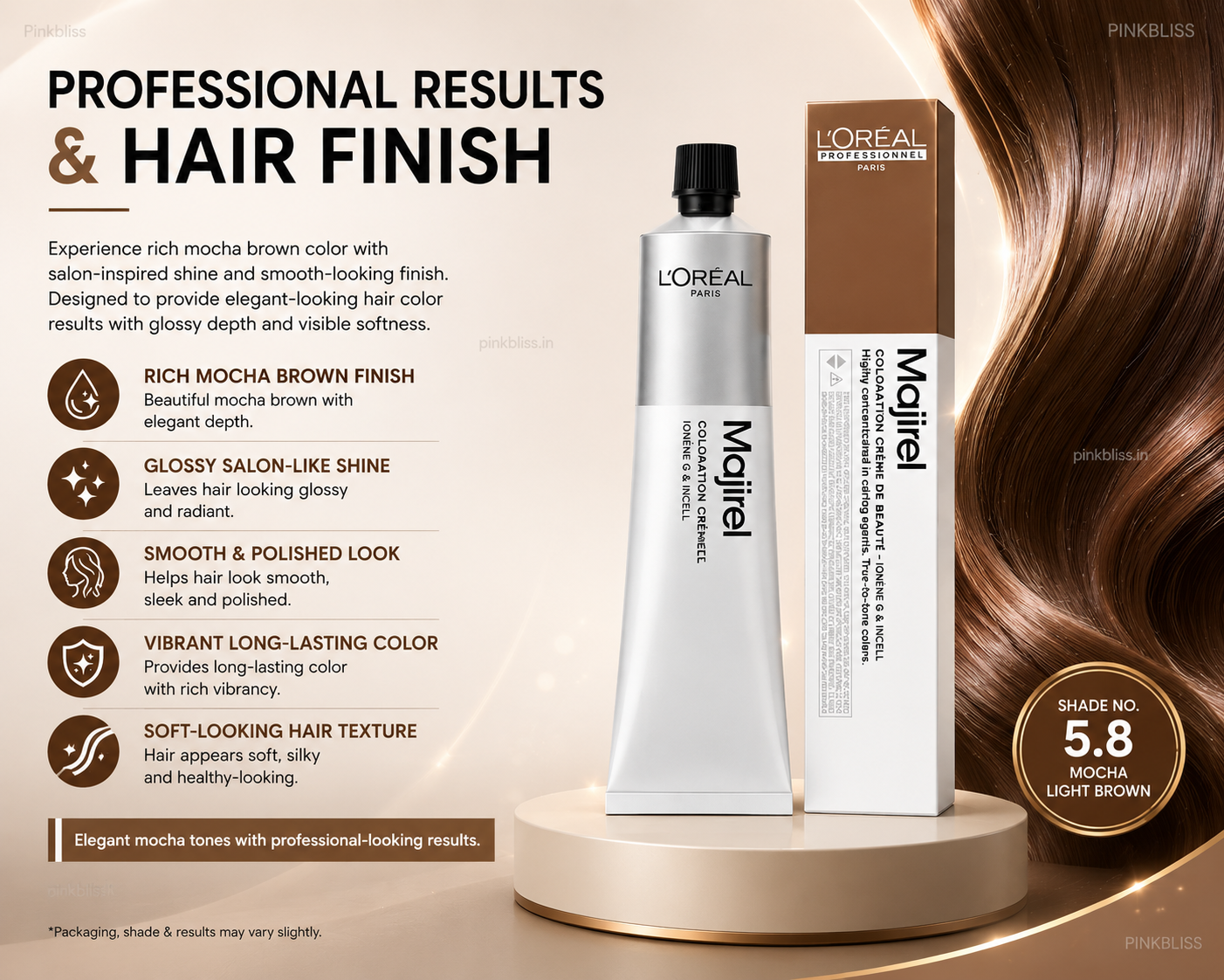 L’Oréal Professionnel Majirel Shade No 5.8 (Mocha Light Brown)