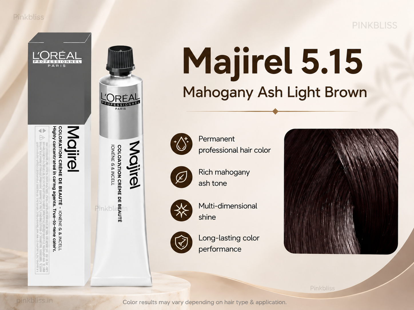 L’Oréal Professionnel Majirel – 5.15 (Mahogany Ash Light Brown)