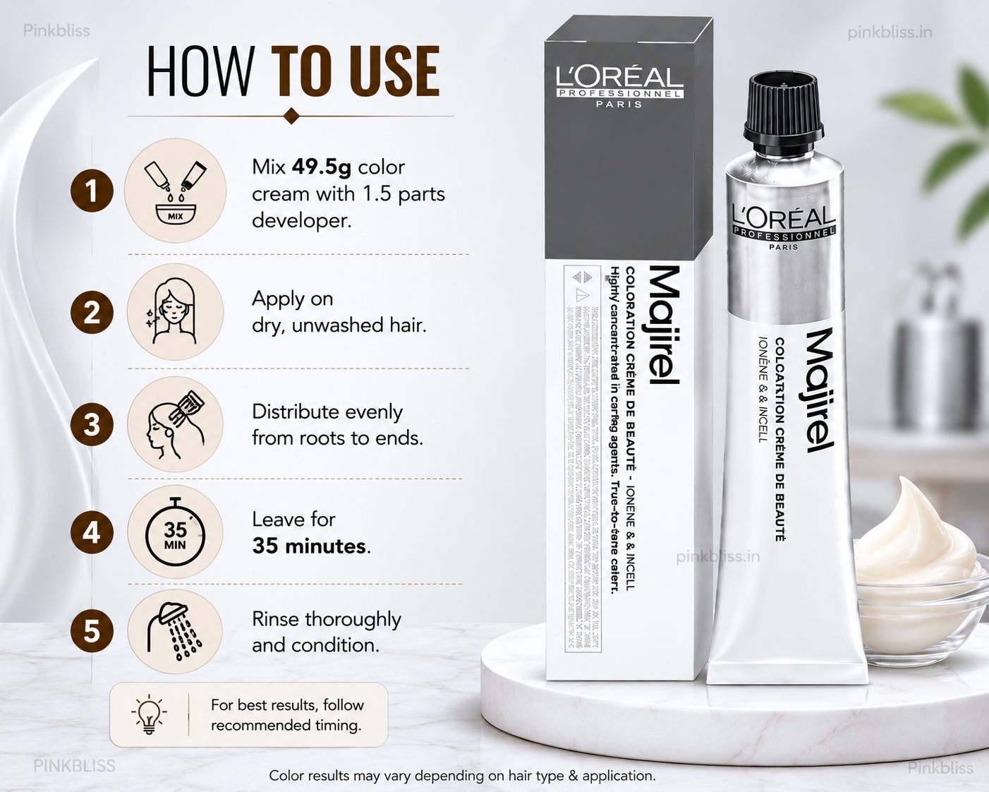 L’Oréal Professionnel Majirel – 5.15 (Mahogany Ash Light Brown)