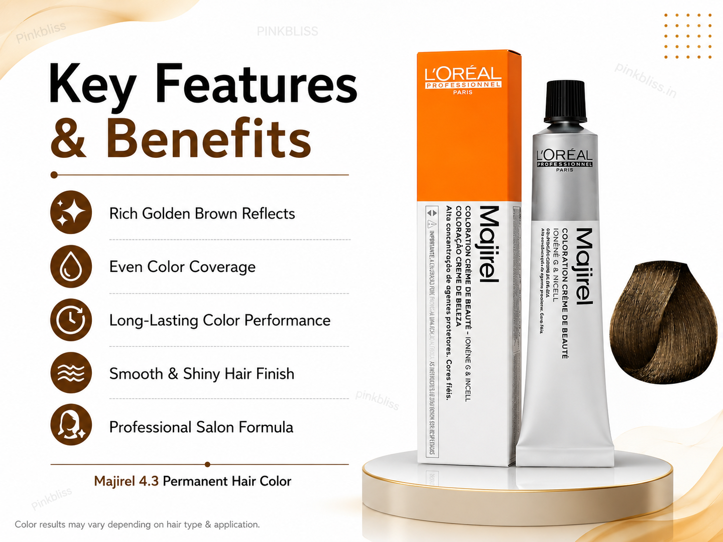 L’oreal Professionnel Majirel – 4.3 (Golden Brown)