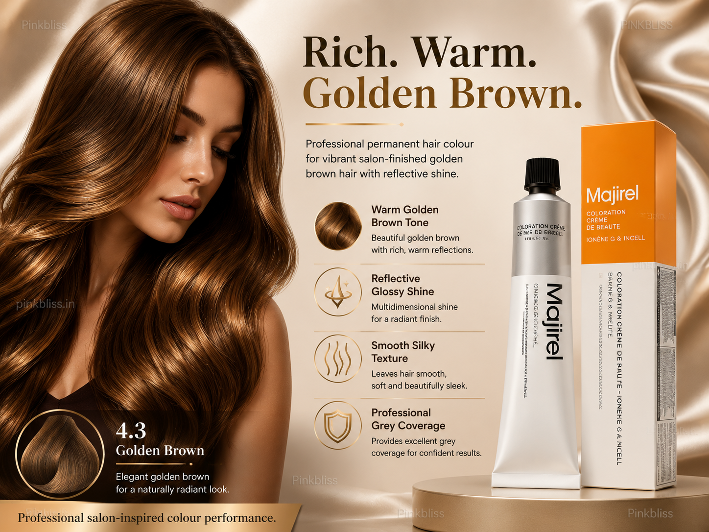 L’oreal Professionnel Majirel – 4.3 (Golden Brown)