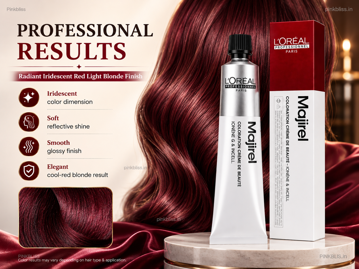 L’oreal Professionnel Majirel – 5.62 (Iridiscent Red Light Blonde)