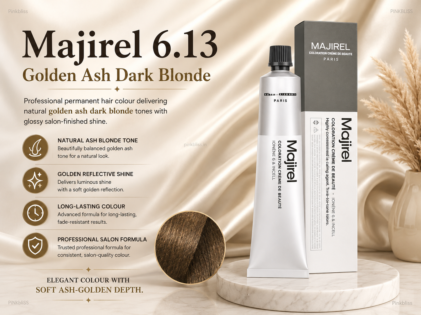 L’oreal Professionnel Majirel – 6.13 (Golden Ash Dark Blonde)