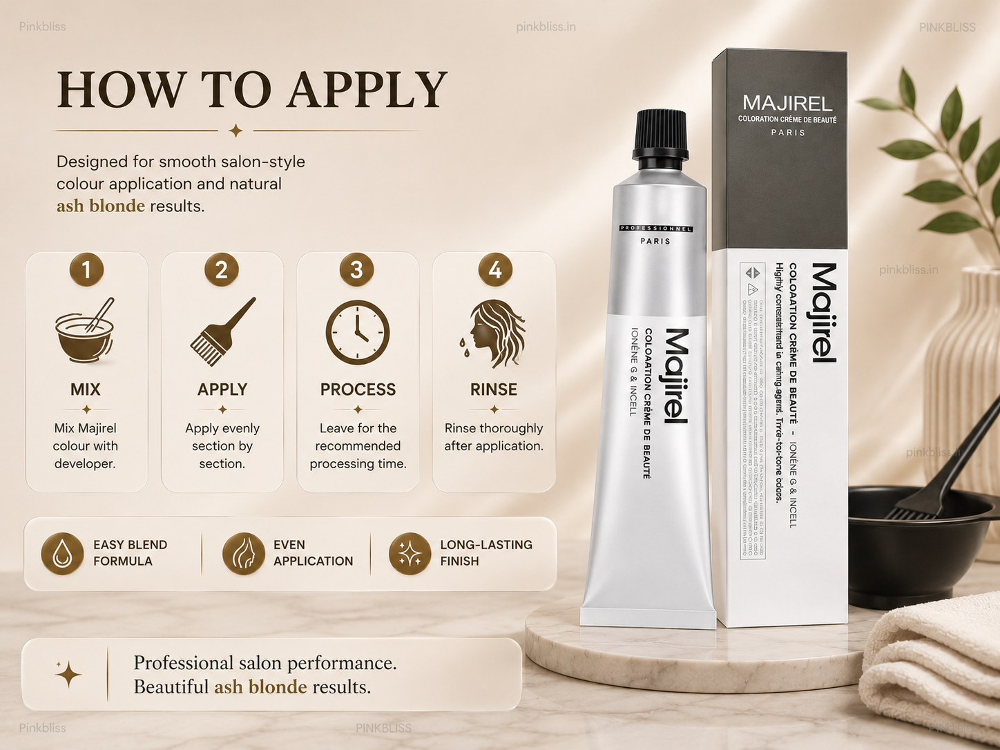 L’oreal Professionnel Majirel – 6.13 (Golden Ash Dark Blonde)
