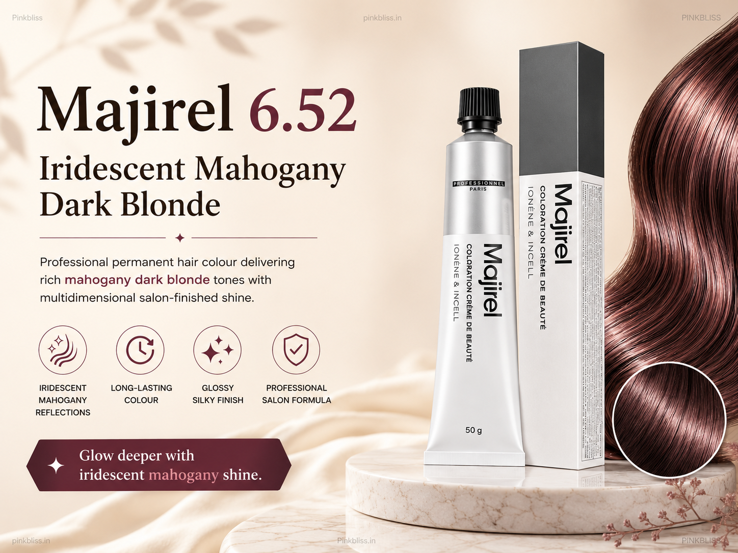 L’oreal Professionnel Majirel – 6.52 (Iridescent Mahogany Dark Blonde)
