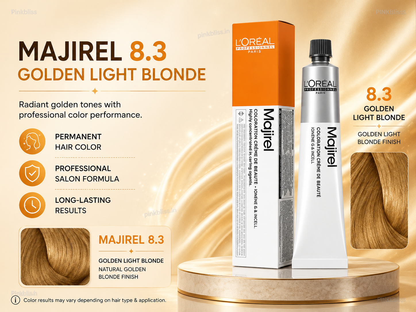 L’oreal Professionnel Majirel – 8.3 (Golden Light Blonde)