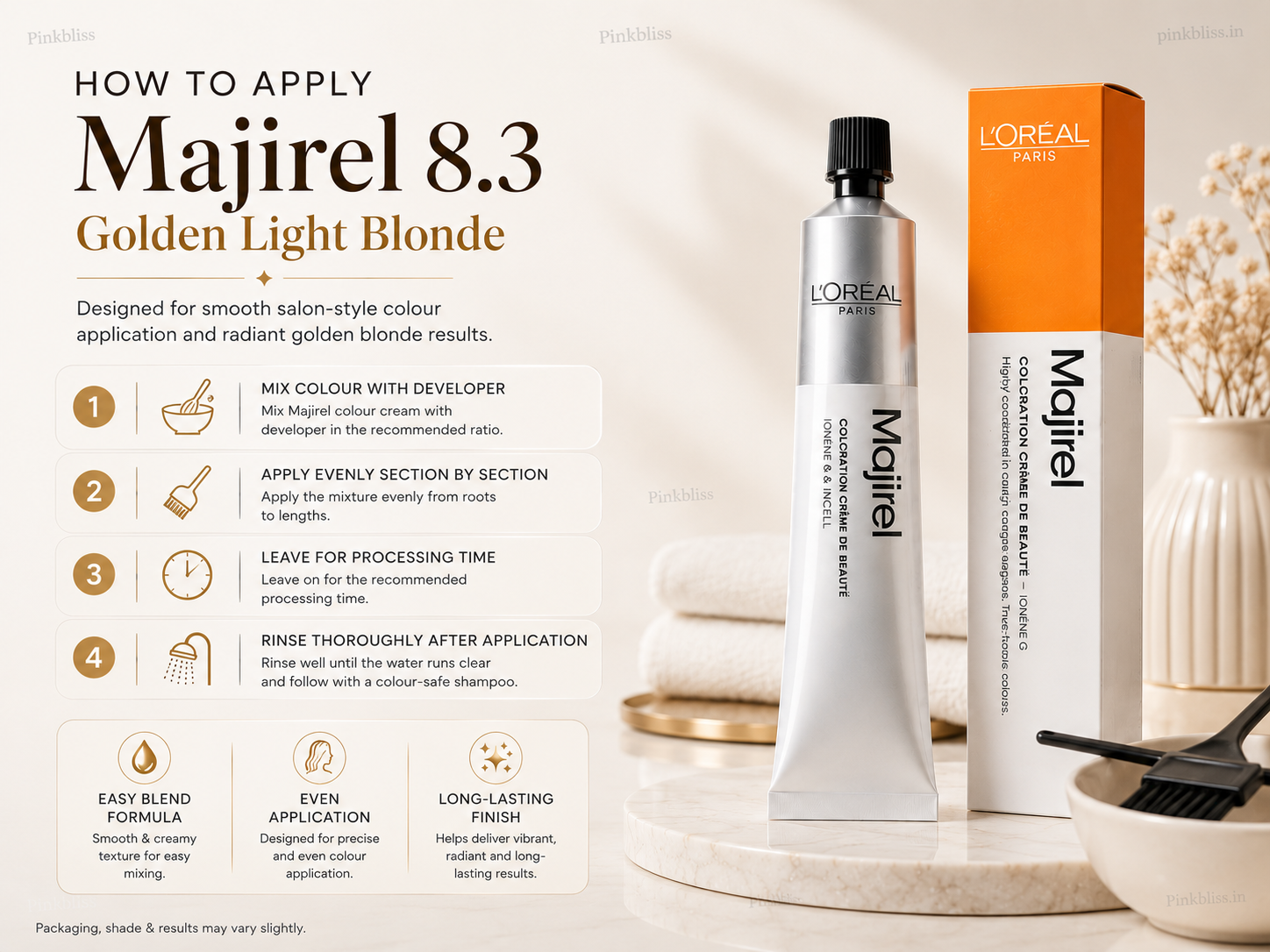 L’oreal Professionnel Majirel – 8.3 (Golden Light Blonde)