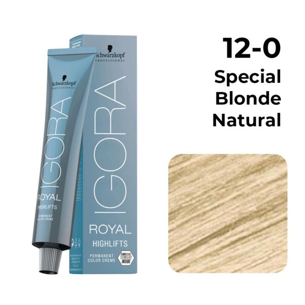 Schwarzkopf Professional IGORA Royal Fashion Lights Permanent Hair Color (12-0 Special Blonde Natural)