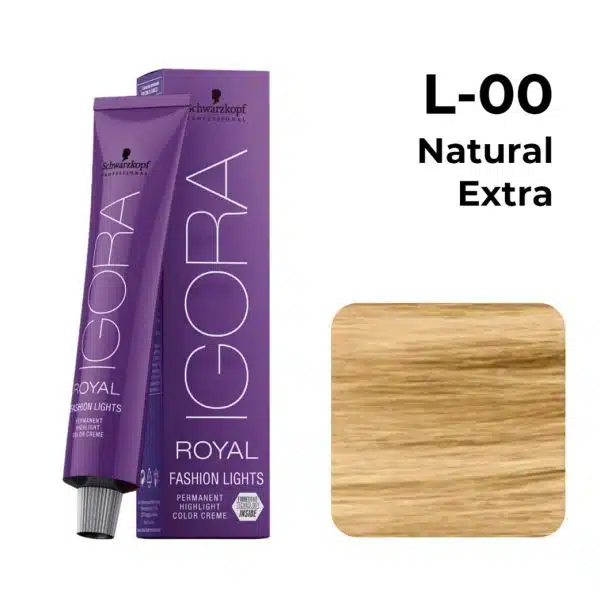 Schwarzkopf Professional IGORA Royal Fashion Lights Permanent Highlight Color Creme (L 00 Natural Extra)
