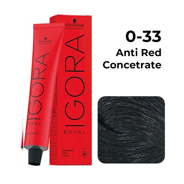 Schwarzkopf Professional Igora Royal Permanent Color Creme (0-33 Anti Red Concetrate)