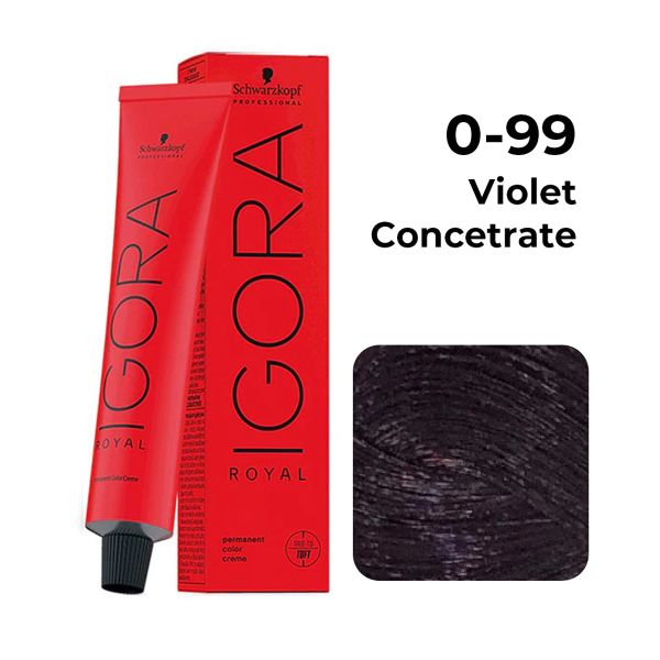 Schwarzkopf Professional Igora Royal Permanent Color (0-99 Violet Concentrate) (60 ml)