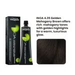 L'Oréal Professionnel INOA 4.35 golden mahogany brown permanent hair color for salon quality hair colouring