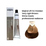 L'Oréal Professionnel Majirel 12.3 golden very light brown permanent hair color for salon quality hair colouring