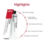 L'Oréal Professionnel Majirel 6.62 iridescent red dark blonde permanent hair color for salon quality hair colouring