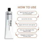 L'Oréal Majirel 6.8 Mocha Dark Blonde permanent hair color with long lasting shine and grey coverage