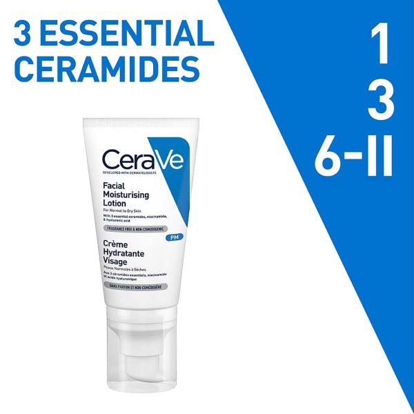 CeraVe PM Facial Moisturizing Lotion For Normal To Dry Skin (52ml)