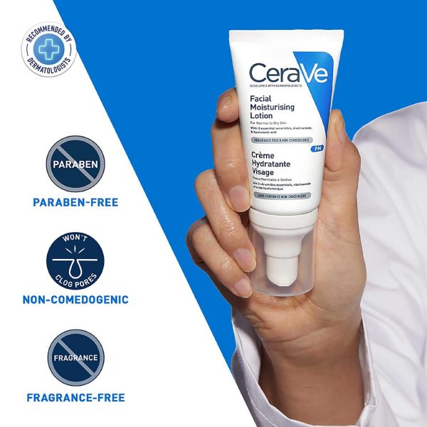 CeraVe PM Facial Moisturizing Lotion For Normal To Dry Skin (52ml)