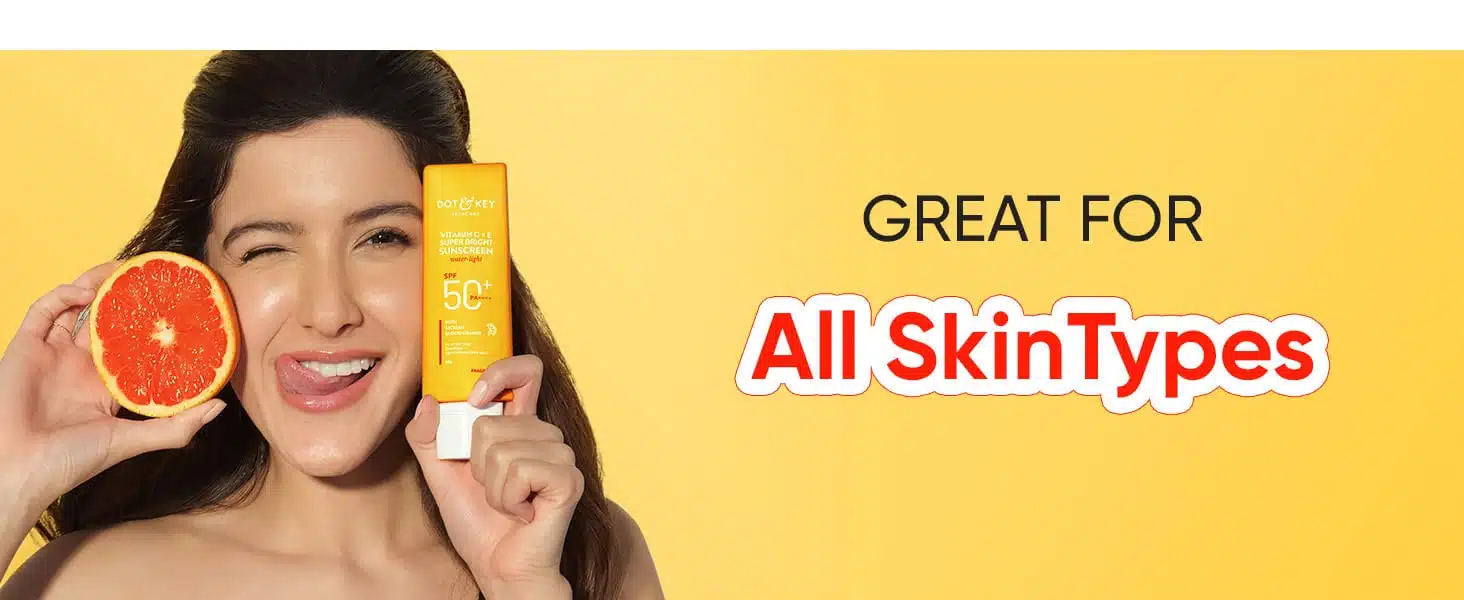 Dot Key Vitamin C E Face Sunscreen SPF 50 PA For Glowing Skin 100 No White Cast 80 g