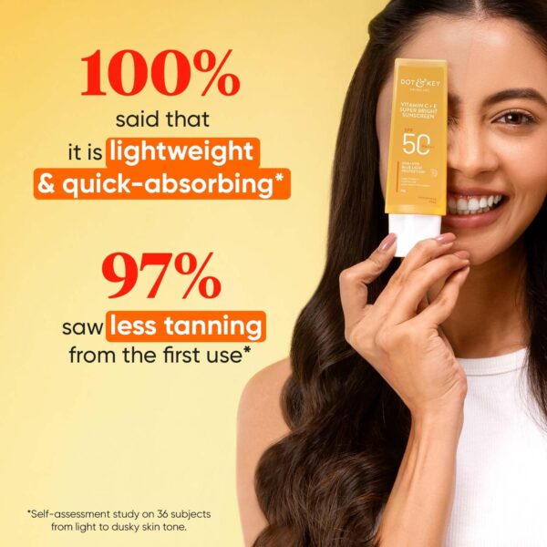 Dot Key Vitamin C E Face Sunscreen SPF 50 PA For Glowing Skin 100 No White Cast 80 g2