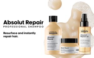 L’Oreal Professionnel Combo Absolut Repair Shampoo 300ml, Hair Mask 250gm & Hair Serum 90ml, Serie Expert