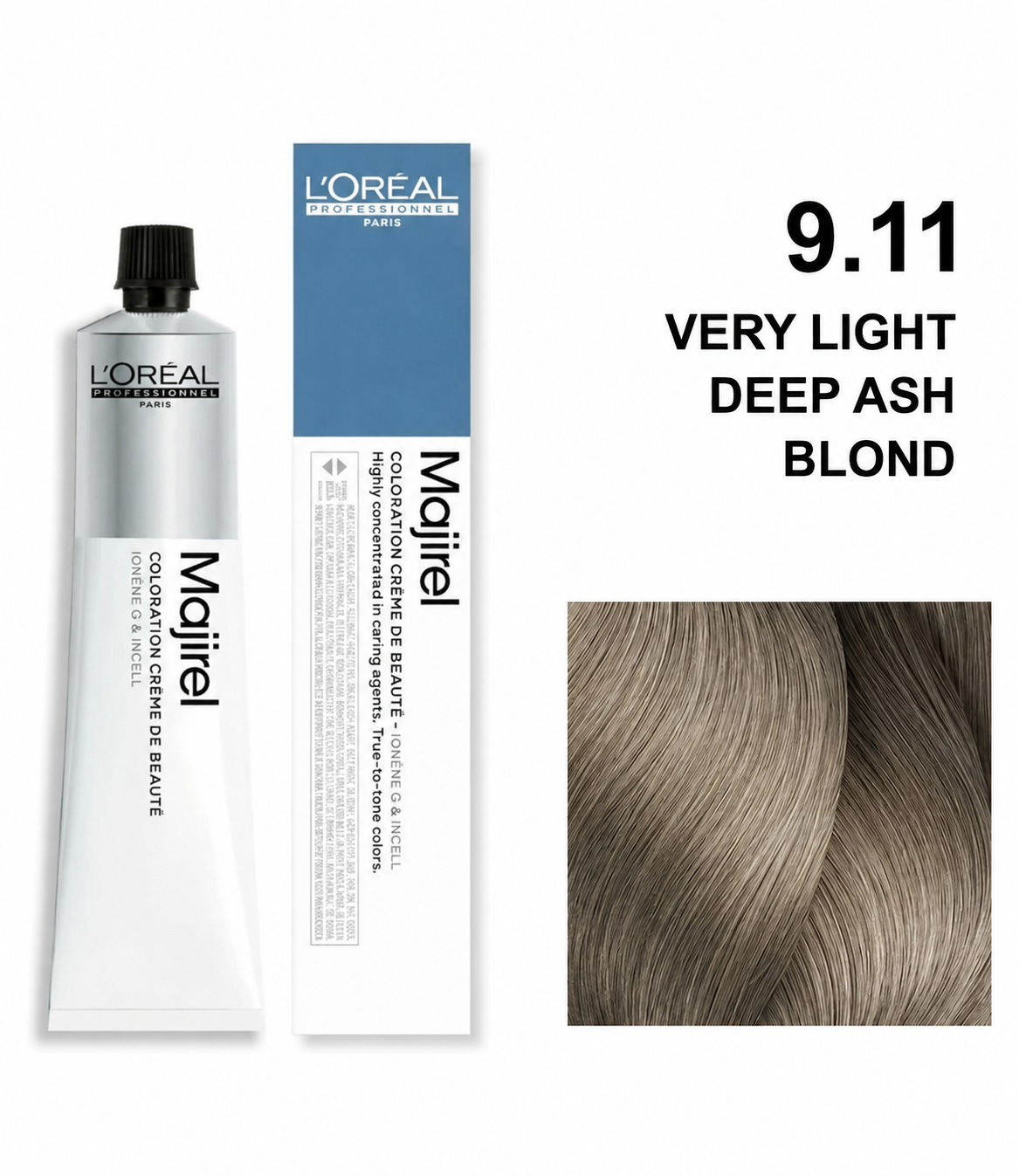 L'oreal Professionnel Paris Majirel Hair Color - 9.11 (Very Light Deep Ash Blond) (60ml)
