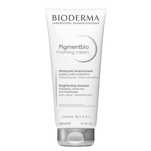 Bioderma Pigmentbio Foaming Cream Brightening Exfoliating Cleanser (Face & Body Wash) For Brightened Skin, 200ml
